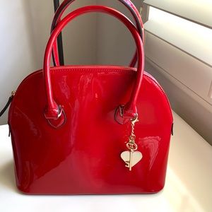 Dome shaped Red Satchel